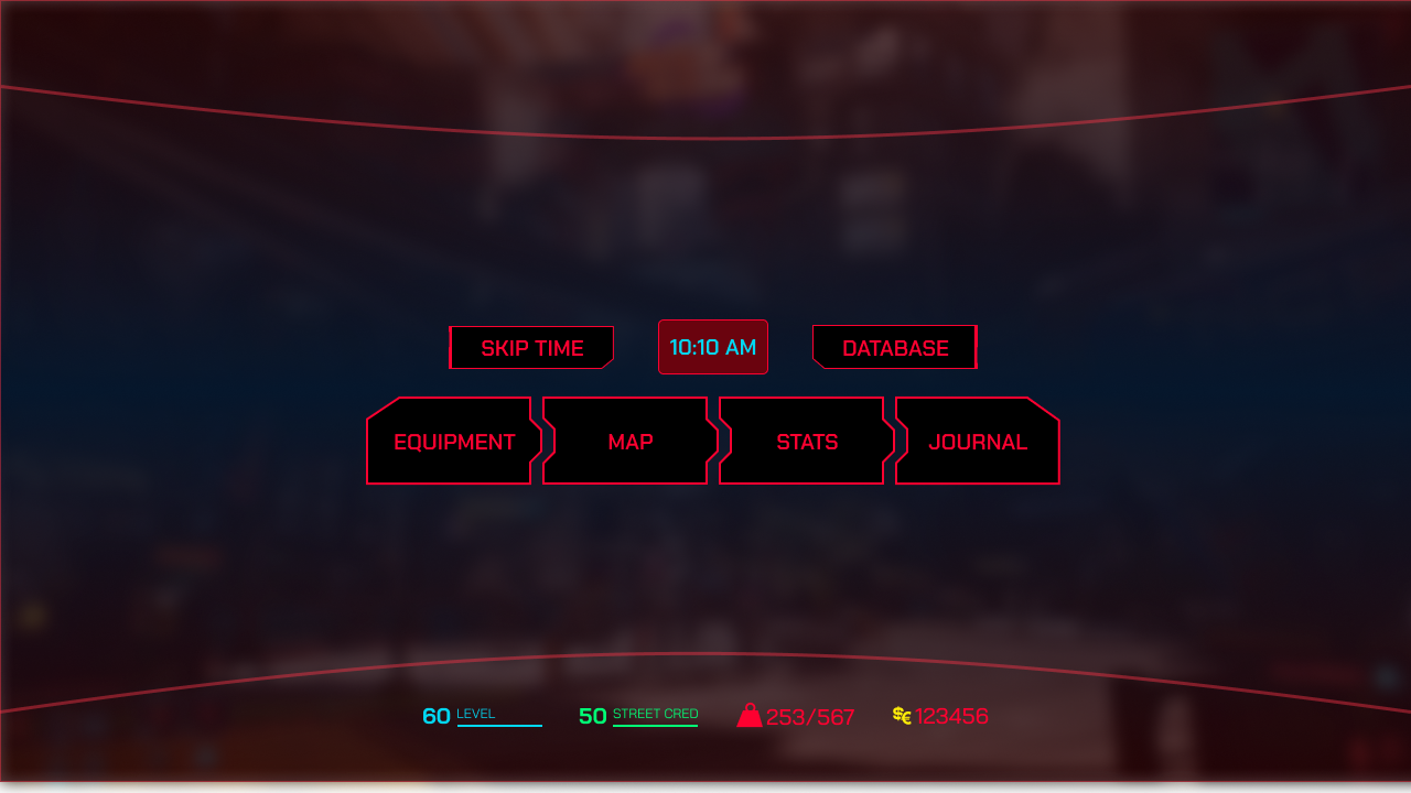 Player Menu — Main